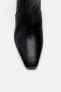 Фото #9 товара Кожаные сапоги на каблуке ZARA