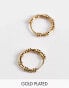 Фото #1 товара Orelia bamboo huggie hoops in gold plate