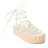 Фото #2 товара BEACH by Matisse Eli Lace Up Platform Womens Off White Casual Sandals ELI-158