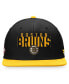 ფოტო #2 პროდუქტის Men's Black, Gold Boston Bruins Fundamental Colorblocked Snapback Hat