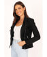 ფოტო #5 პროდუქტის Women's Spencer Faux Suede Moto Jacket