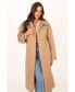 Womens Kallie Quilted Tie Front Coat