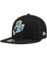 Фото #1 товара Men's Black Durham Bulls Authentic Collection 59FIFTY Fitted Hat