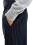 Pieces Tall wide leg tailored trousers in charcoal pinstripe Charcoal Pinstripe, XS - фото #9