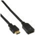 InLine HDMI cable - High Speed HDMI Cable - M/F - black - golden contacts - 5m