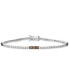 ფოტო #1 პროდუქტის Nude Diamond & Chocolate Diamond Station Tennis Bracelet (1-5/8 ct. t.w.) in 14k White Gold