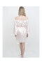 ფოტო #3 პროდუქტის Women's Off-The-Shoulder Satin The Hair and Makeup Robe