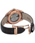 Men's Swiss Automatic Belluna II Brown Leather Strap Watch 42.5mm