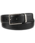 ფოტო #2 პროდუქტის Men's Burnished Edge and Metal Loop Dress Belt, Created for Macy's