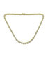 ფოტო #1 პროდუქტის Classic Traditional Bridal Cubic Zirconia Graduated AAA CZ Circle Round Bezel Set Statement Tennis Necklace Collar For Women Wedding Prom 14K Gold Plated