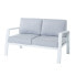 Фото #1 товара Двухместный диван Thais Белый Алюминий 132,20 x 74,80 x 73,30 cm