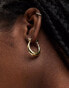 Pieces irregular hoop earrings in gold