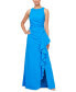 Women's Ruched Ruffled Gown