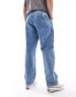 Levi's XX loose straight pleated jeans in mid blue