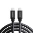 Фото #2 товара AXAGON BUCM2-CM10AB Ladekabel, USB-C zu USB-C 2.0, 1 m, PD 240 W 5 A, ALU - Schwarz