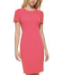 ფოტო #4 პროდუქტის Petite Short-Sleeve Sheath Dress