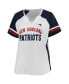 ფოტო #4 პროდუქტის Women's Mac Jones White New England Patriots Plus Size Notch Neck T-shirt