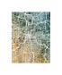 Фото #1 товара Michael Tompsett Kansas City Missouri City Map Teal Orange Canvas Art - 27" x 33.5"