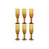 Set of cups Home ESPRIT Amber Crystal 150 ml (6 Units)