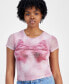 ფოტო #3 პროდუქტის Juniors' Embellishment Mesh Graphic Tee