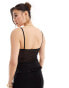 Фото #3 товара ASOS DESIGN frill mesh cami top in black