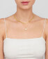 ფოტო #2 პროდუქტის 16-18" Adjustable 14K Gold Plated Flower Imitation Mother of Pearl Necklace