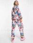 Фото #4 товара New Girl Order Anime printed revere and trouser pyjama set with ruffle trim