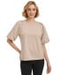 Фото #1 товара Women's Mixed Media Puff Sleeve Top