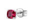 Stylish silver single earrings Fancy Passion Ruby FPR05