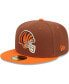 Фото #4 товара Men's Brown, Orange Cincinnati Bengals Harvest 50th Anniversary 59FIFTY Fitted Hat