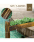 Фото #4 товара Charming Wooden Bridge Planter with Handrails for Garden Decor and Plant Growth
