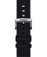 Фото #2 товара Ремешок для часов Tissot официальный черный силиконовый 臂带