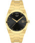 ფოტო #1 პროდუქტის Men's Quest Swiss Quartz Ionic Gold PVD Steel 40mm Watch