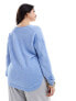 Only Curve v neck jumper in blue