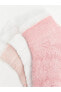 LCW baby Kendinden Desenli Kız Bebek Patik Çorap 3'lü