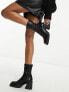 ASOS DESIGN Wide Fit Radiate mid-heel boots in black