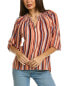 Фото #1 товара Блузка рубашка Bobeau Smocked Collar Women's Orange S