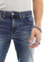 Фото #4 товара ASOS DESIGN stretch slim jeans in tinted blue