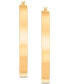 ფოტო #3 პროდუქტის Polished Pear-Shape Flat Medium Hoop Earrings in 14k Gold-Plated Sterling Silver