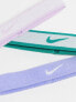 Nike 9 pack mixed hairbands in purple