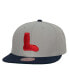 ფოტო #1 პროდუქტის Men's Gray Boston Red Sox Cooperstown Collection Evergreen Snapback Hat