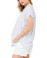 Maternity Quinn St Relaxed Shirt Бело-синий, Small - фото #4