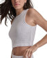 Women's Cropped Smocked Cotton Tank Top