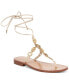 Фото #1 товара Deidre Coin Embellished Tie-Up Thong Sandals