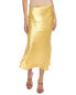 Aiden Satin Skirt Women's Yellow L