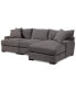 Фото #4 товара Rhyder 3-Pc. Fabric Sectional Sofa with Chaise, Created for Macy's