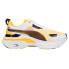 Puma Kosmo Rider Lace Up Womens White, Yellow Sneakers Casual Shoes 38311304