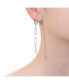 ფოტო #3 პროდუქტის Sterling Silver 14K Gold Plated Genuine Freshwater Pearl and Cubic Zirconia Drop Butterfly Earrings