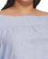 Фото #3 товара Plus Size Off-The-Shoulder Long-Sleeve Top