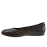 Softwalk Sonoma S1862-012 Womens Black Leather Slip On Ballet Flats Shoes